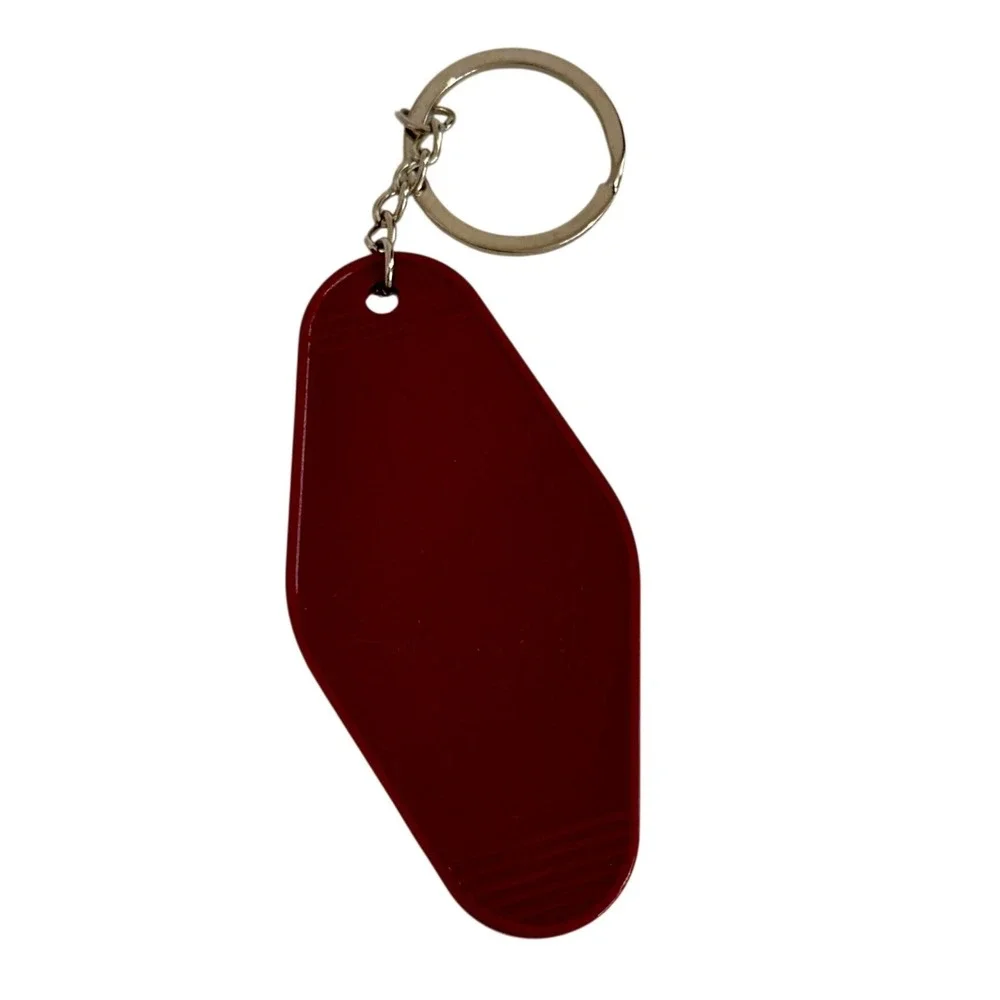 Handcrafted Own Your Fucking Power Everyday Retro‎ Motel Keychain Burgundy Red